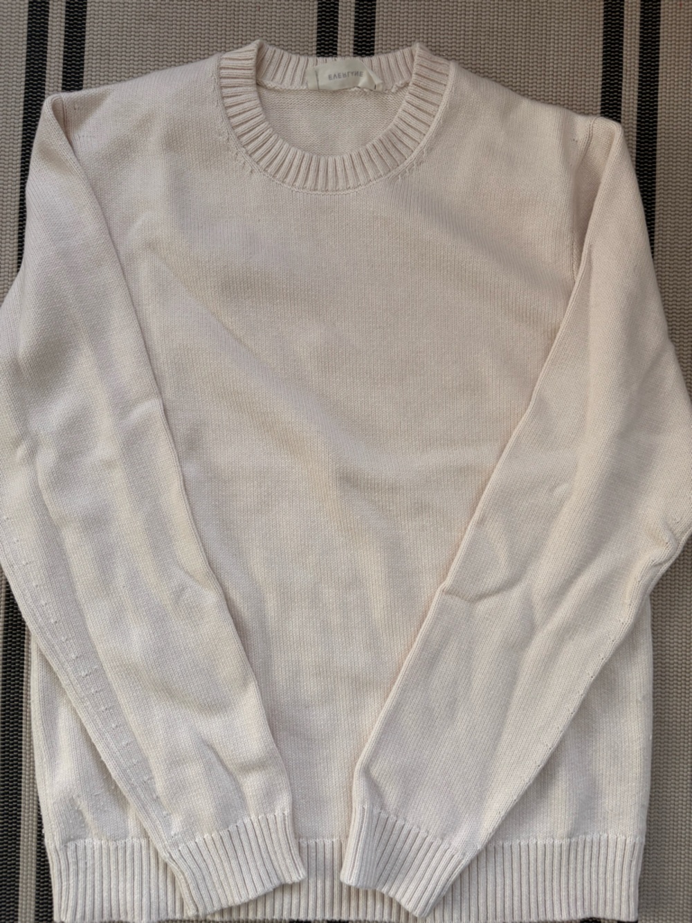 Everlane Cream Cable-Knit Crew Sweater